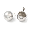 Brass Stud Earrings KK-Z037-01P-2