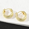 Stripe Brass Enamel Hoop Earrings EJEW-M082-02PG-5