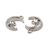 Rack Plating Alloy Crystal Rhinestone Pandants PALLOY-O106-04P-2