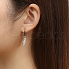 304 Stainless Steel Dangle Hoop Earrings LD6089-2-2