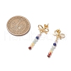 Chakra Bowknot Alloy Dangle Stud Earrings EJEW-JE06378-02-3