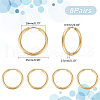 Unicraftale 8 Pairs Ion Plating(IP) 304 Stainless Steel Huggie Hoop Earrings EJEW-UN0002-39-3