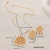 Elegant Middle Eastern Style Brass Micro Pave Cubic Zirconia Earrings & Necklaces Set for Women OC9048-5