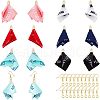 SUPERFINDINGS DIY 24 Pairs Faddish Dangle Earring Making Kits DIY-FH0002-15G-1