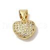 Brass Micro Pave Cubic Zirconia Charms KK-C058-06G-1