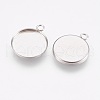 Tarnish Resistant 304 Stainless Steel Pendant Cabochon Settings STAS-I097-055-02P-2