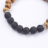 Natural Lava Rock Stretch Bracelets BJEW-JB03635-01-3