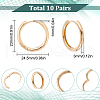 SUNNYCLUE 10 Pairs Brass Huggie Hoop Earrings EJEW-SC0001-59-2