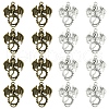 30Pcs 2 Colors Tibetan Style Alloy Pendants TIBEP-FS0001-17-1
