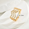 Exquisite minimalist copper inlaid zircon fashion versatile ring ladies party gift. FB4017-1-1