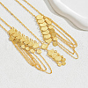 Luxury Elegant Brass Middle Eastern Ramadan Classic Coin Tassel Pendant Face Chain Hair Accessoris Jewelry for Women MX8477-4