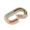 Rack Plating Brass Micro Pave Cubic Zirconia Twister Clasps KK-NH0002-19G-02-2