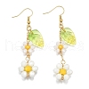 Electroplate Glass Dangle Earrings EJEW-TA00652-01-2