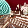 Olycraft 60Pcs 2 Style Candlenut Wood Sticks WOOD-OC0002-27-5
