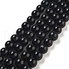 Natural Black Onyx Round Bead Strands G-R198-10mm-2