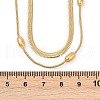 304 Stainless Steel Snake Chain Double Layer Necklaces for Women NJEW-Z072-03G-3