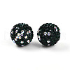 Polymer Clay Pave Rhinestone Beads RB-T018-01F-1
