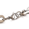 Tarnish Resistant 201 Stainless Steel Oval Link Chain Bracelets BJEW-B078-76P-3
