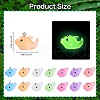 70Pcs 7 Colors Luminous Translucent Resin Pendants RESI-SZ0003-36-2