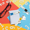 PU Leather & Cotton Name Marker Keychain AJEW-WH0514-037-7