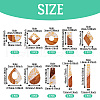 Kissitty Resin & Walnut Wood Big Pendants RESI-KS0001-04-4