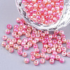 Rainbow ABS Plastic Imitation Pearl Beads OACR-Q174-8mm-04-1