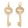Brass Micro Pave Clear Cubic Zirconia Beads Pendant ZIRC-M114-11G-2