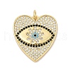 Brass Micro Pave Cubic Zirconia Pendants KK-U058-58C-G-1