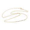 Brass Dapped Chain Necklaces for Women Men NJEW-Z068-11G-4