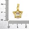 Brass Micro Pave Cubic Zirconia Charms KK-R227-04G-3