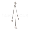 Brass with ABS Plastic Imitation Pearl Charm Ear Nuts KK-G510-11P-1