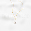 Mother's Day Jewellery Minimalist Freshwater Pearl Necklace - Fashionable and Elegant 14K Gold-Plated Collarbone Chain for Women ST8233688-1