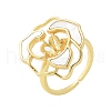 Flower Brass Shell Cuff Ring Settings KK-K297-01G-1
