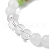 Natural Green Aventurine & Mixed Gemstone Round Beaded Stretch Bracelets for Women BJEW-JB11056-05-4