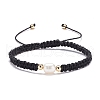 Natural Pearl Braided Bead Bracelets Set BJEW-JB07474-2