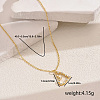 Elegant Hollow Brass Pave Cubic Zirconia Heart Pendant Double Layer Necklaces ZP2718-3-5