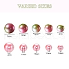 497Pcs 5 Style Rainbow ABS Plastic Imitation Pearl Beads OACR-YW0001-09C-3