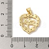 Rack Plating Brass Micro Pave Cubic Zirconia Pendants KK-P267-08G-3