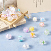  24Pcs 12 Styles Transparent Hand Painting Acrylic Beads OACR-TA0001-29-6