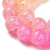 Spray Painted Crackle Glass Beads Strands DGLA-C002-8mm-01-4