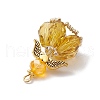 Faceted Glass Pendants PALLOY-MZ00582-01-4