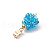 Glass Seed Beaded Teardrop Pendants PALLOY-MZ00637-4