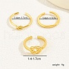 3Pcs 3 Styles Brass Knot Open Cuff Toe Rings for Daily GY1534-6