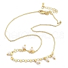 Brass Rolo & Flat Sequin Chains Necklaces for Women NJEW-D302-56-3