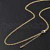 Brass Curb Chains Necklaces for Women NJEW-D302-31G-3