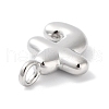 Rack Plating Brass Balloon Letter Pendants KK-C050-01P-T-2