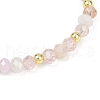Faceted Round Electroplate Glass Beads Stretch Bracelets for Women BJEW-JB11625-03-4