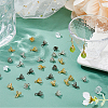 SUPERFINDINGS 60Pcs 3 Colors Flower Rack Plating Brass Filigree Bead Cap Bails KK-FH0006-86-5