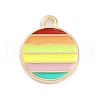 Light Gold Plated Alloy Enamel Charms ENAM-M219-12KCG-01-1
