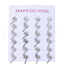 304 Stainless Steel Stud Earrings EJEW-H350-04P-3